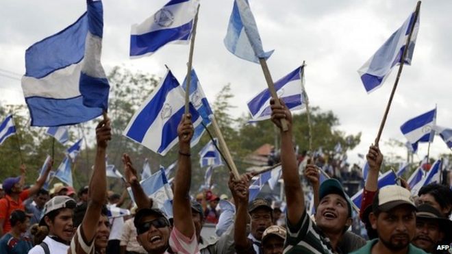 Protesters in Nicaragua against a planned canal linking the Atlantic and Pacific oceans