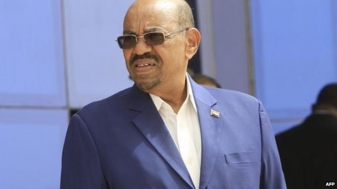 Sudan Omar al-Bashir pictured earlier this week