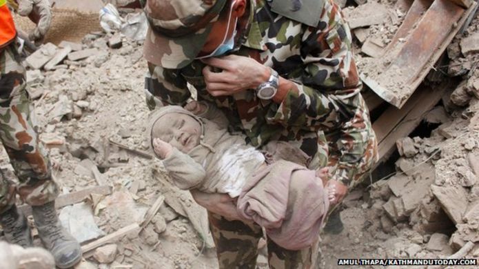Baby rescued from rubble after 22 hours