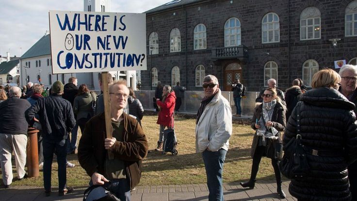 protesta en Islandia