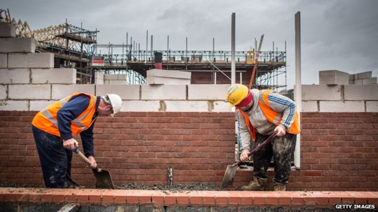 Housebuilders at work in Devon, February 2015