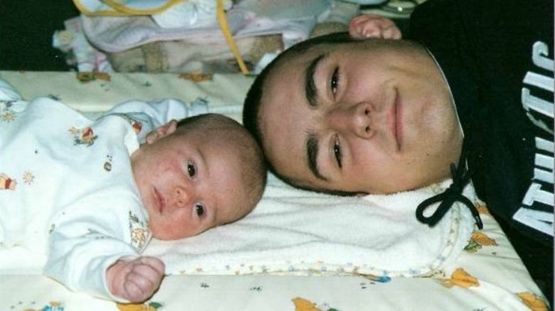 Lee with his baby niece