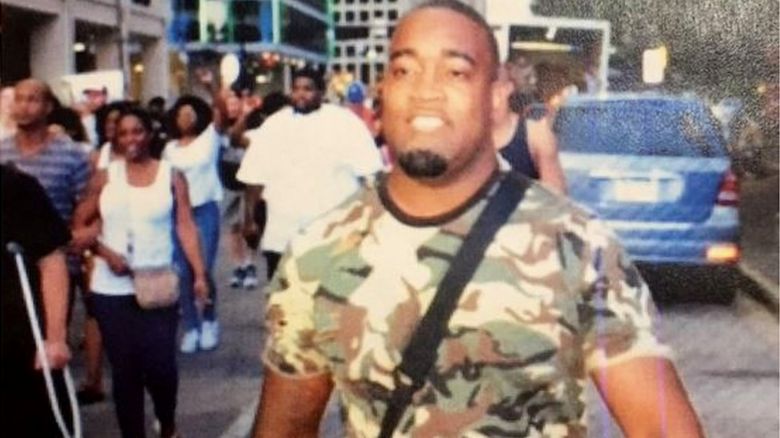 A photo of Mark Hughes, wrongly identified as one of the Dallas shooters