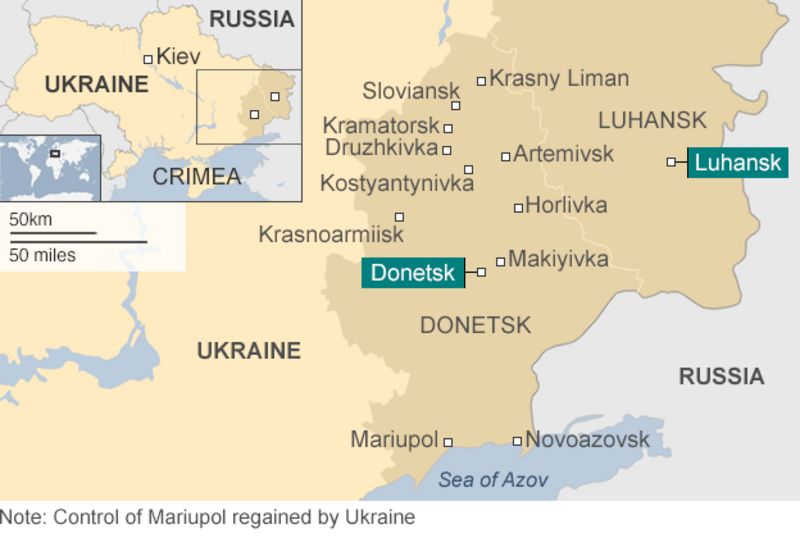 Ukraine Crisis In Maps BBC News