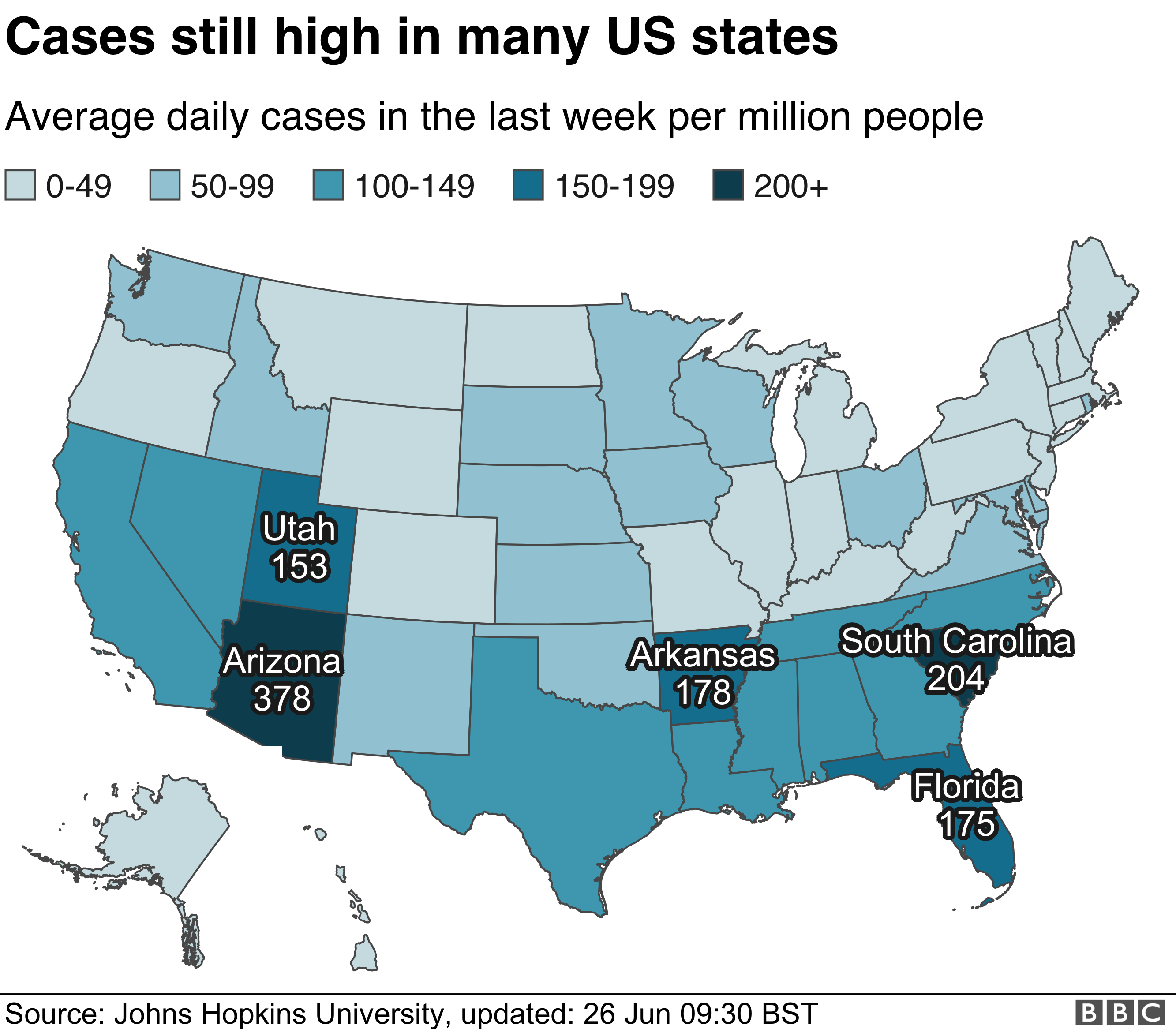 Coronavirus Is The Pandemic Getting Worse In The Us Bbc News