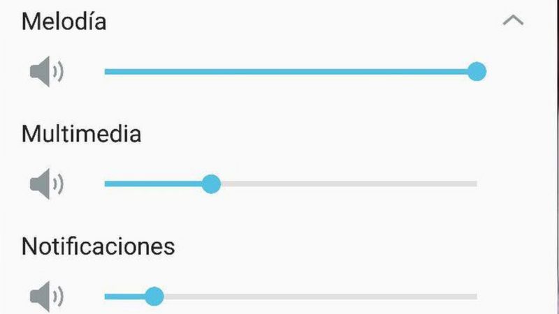 volumen multimedia teléfono Android