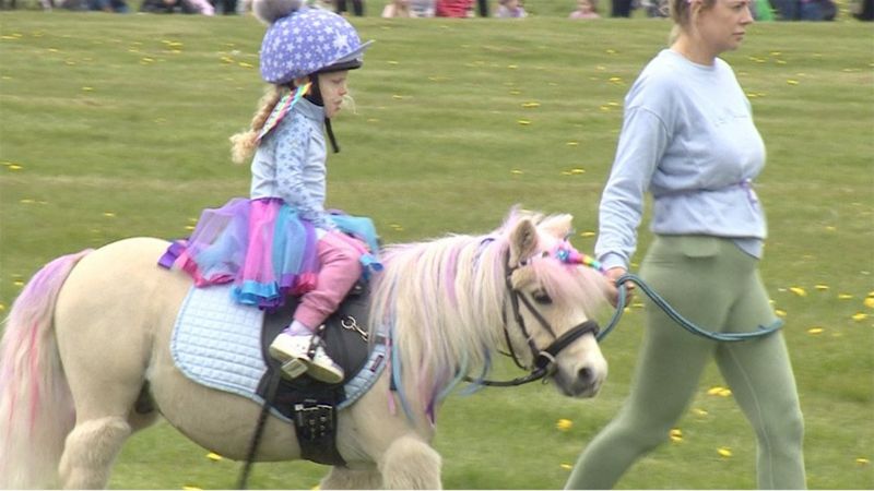 East Yorkshire Unicorn Parade For Girl Before She Loses Sight BBC News