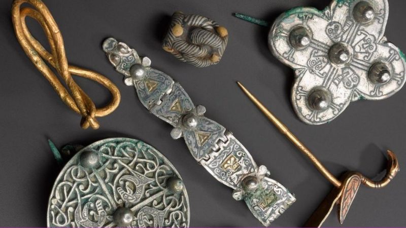 Viking Age Treasure Hoard Goes On Show In Aberdeen Bbc News