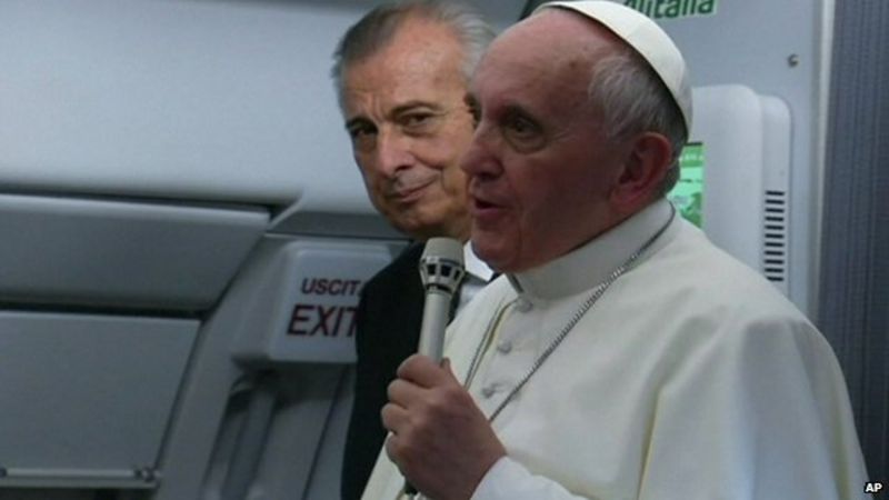 Pope Francis Indicates Support For Same Sex Civil Unions Bbc News