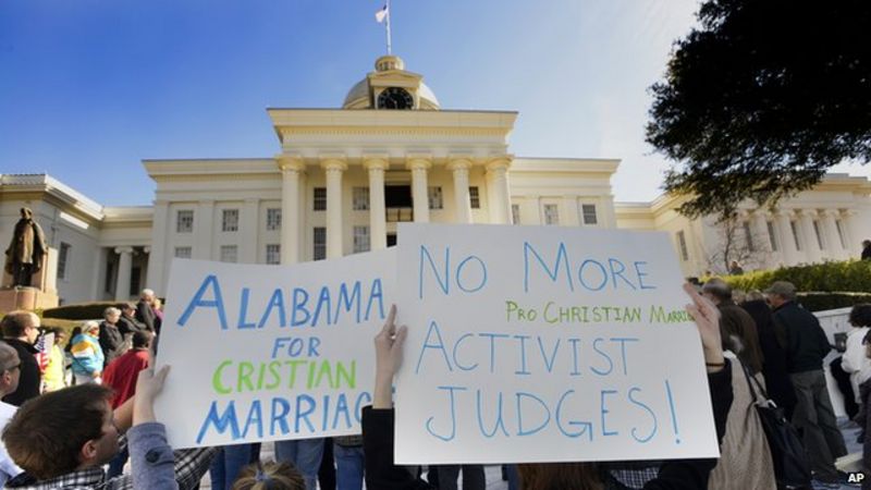 Alabama Gay Marriage Begins In Some Counties Bbc News