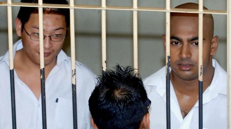 Andrew Chan and Myuran Sukumaran in court in 2006