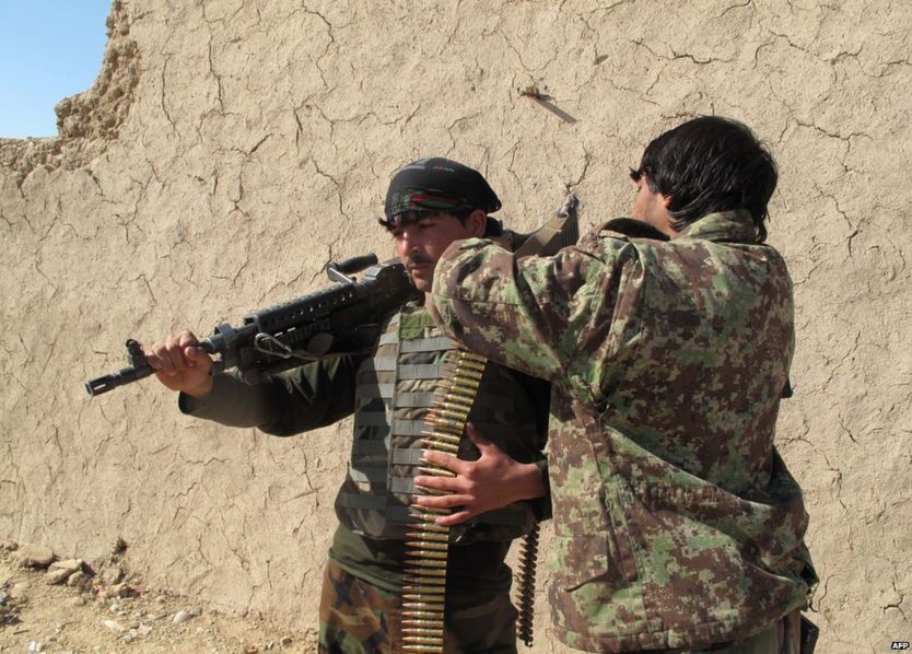 Afghan soldiers in Helmand province, 21 December