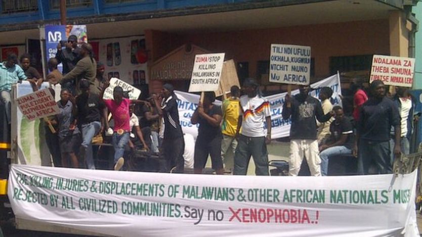 Demonstrators in Blantyre on Friday calling for an end to violence against Malwians in South Africa