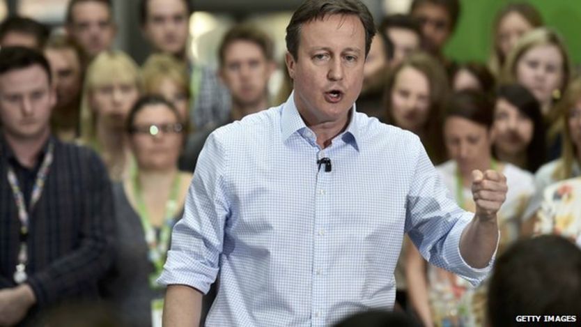 David Cameron in Leeds on 1 May 2015