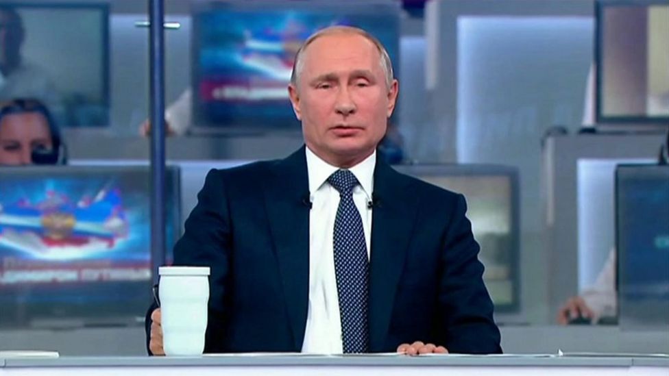 Russia S Putin Scraps Trademark Year End News Conference Bbc News