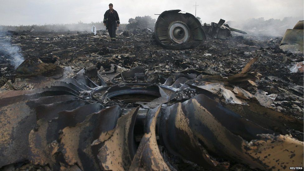 Plane crash site taken on 17 July 2014