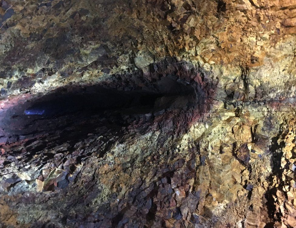 Inside the volcano