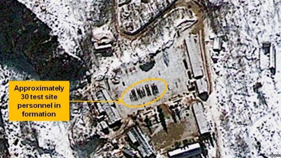 Satellite picture of North Korea's nuclear test facility