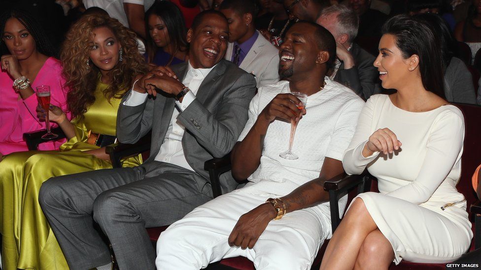 Beyonce, Jay Z, Kanye West and Kim Kardashian