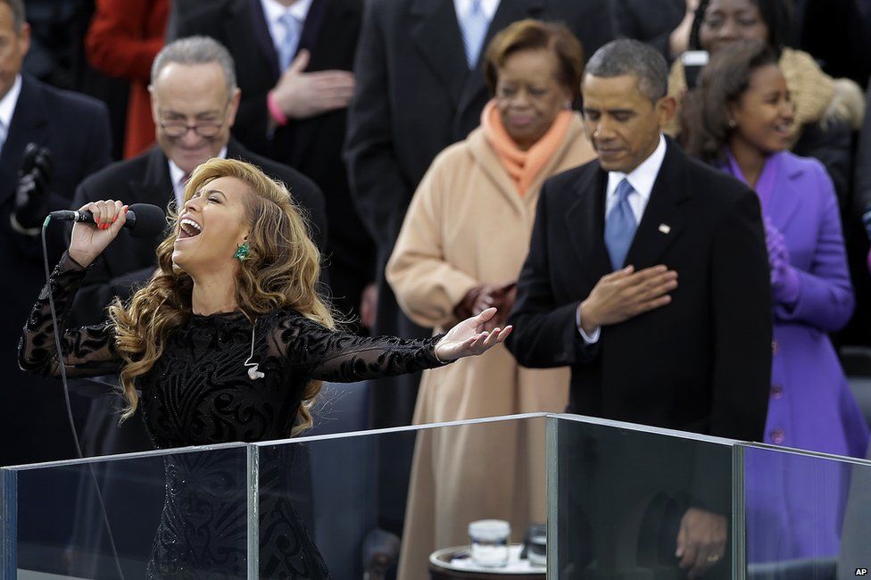 Beyonce and Barack Obama