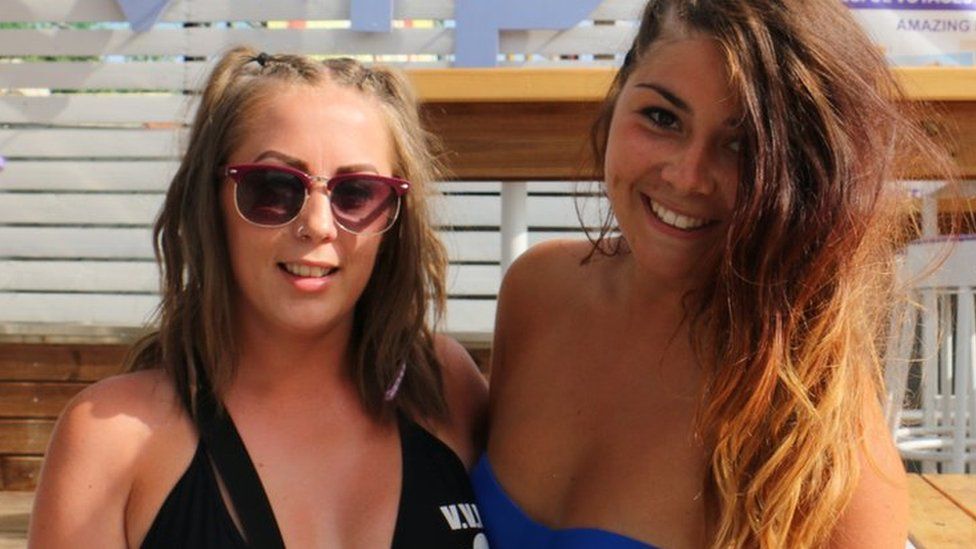 Mel and Phoebe are ticket sellers for a boat party in Laganas, Zante
