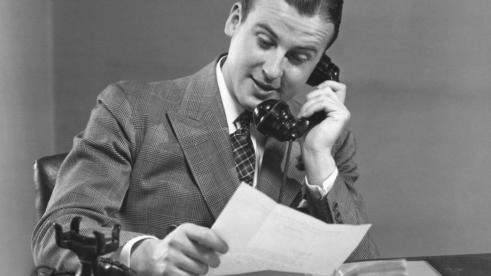 1950s businessman on the phone
