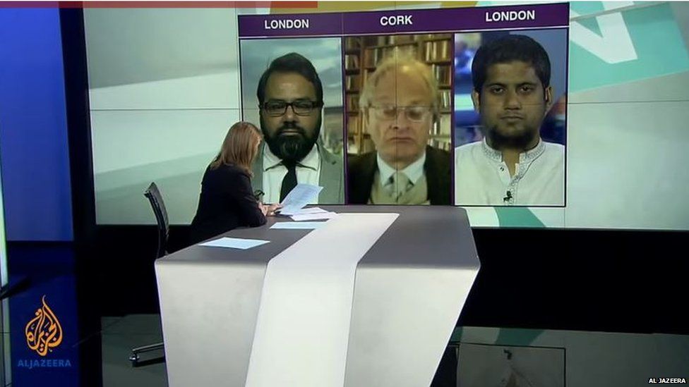 Islamic State's Siddhartha Dhar, also known as Abu Rumaysah, and his TV