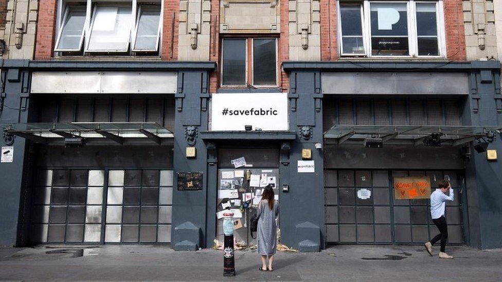 People outside Fabric