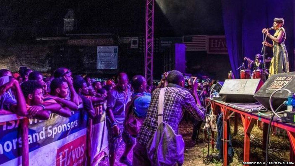 People attending Zanzibar festival