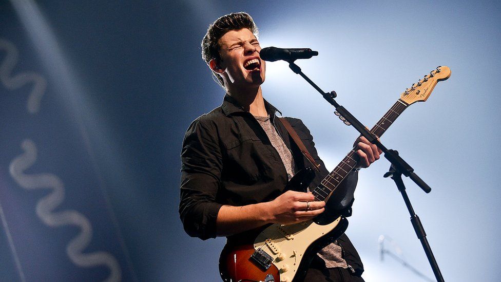 Shawn Mendes on stage