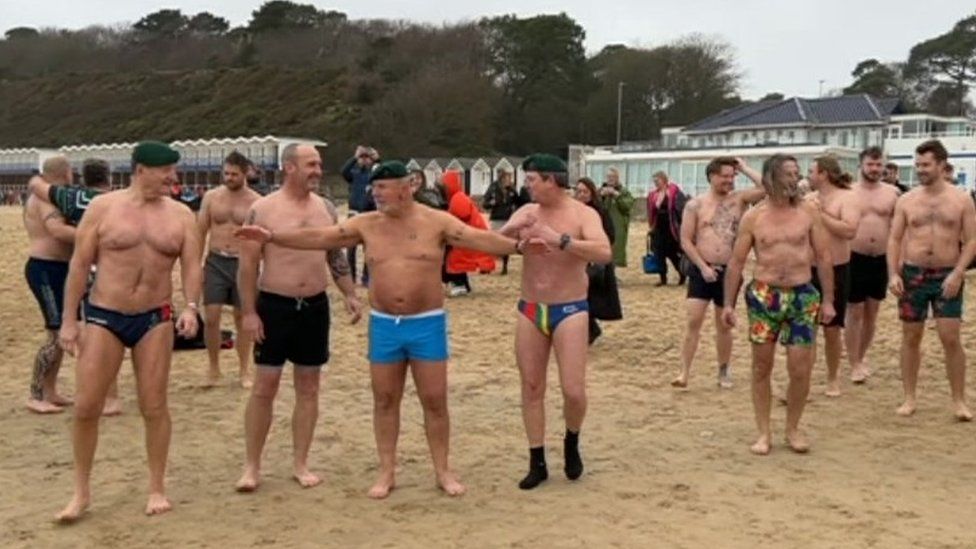 Former Royal Marines Commando With Cancer In UK Cold Dip Challenge
