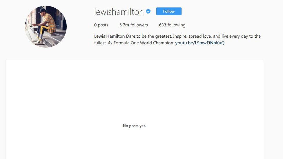 Lewis Hamilton S Instagram Posts Removed Days After Princess Controversy Bbc Newsbeat