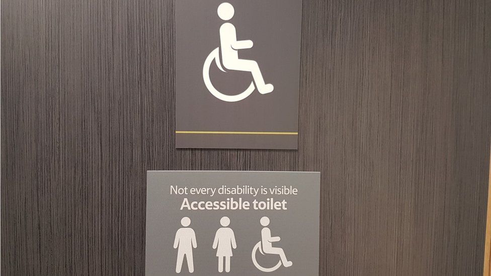 Why These New Signs Are Appearing On Disabled Toilets Bbc Newsbeat