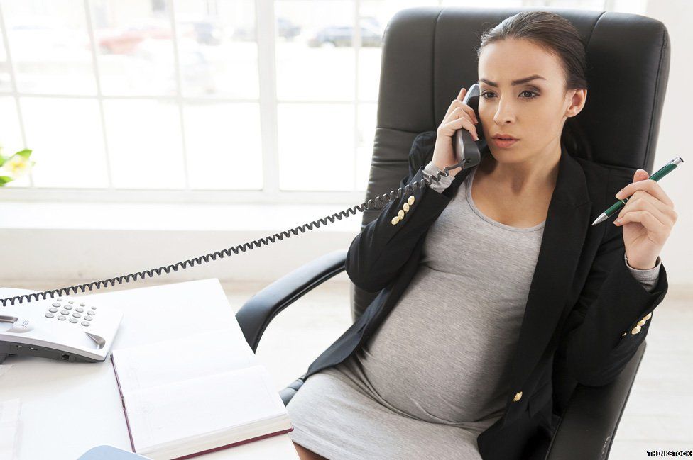 Pregnant Woman At Work 90