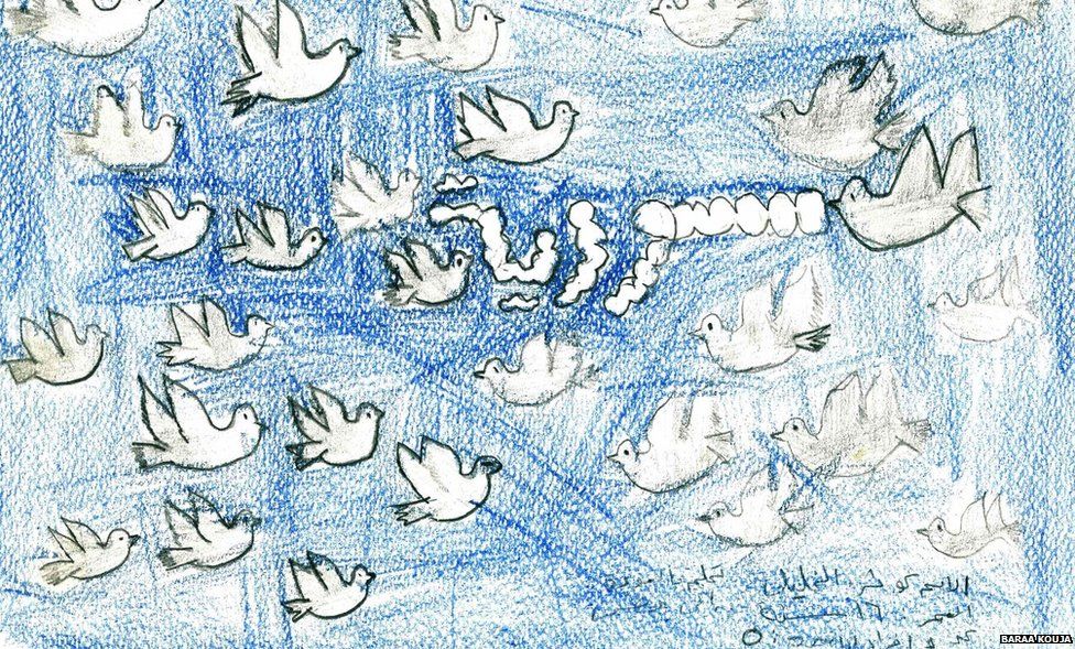 An image showing birds crashing into each other.