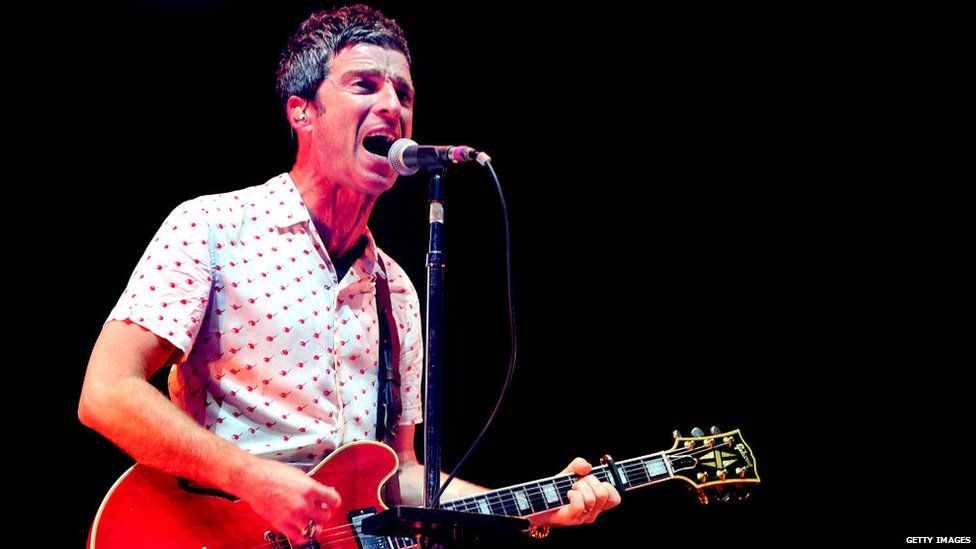 Noel Gallagher playing at We Are Manchester