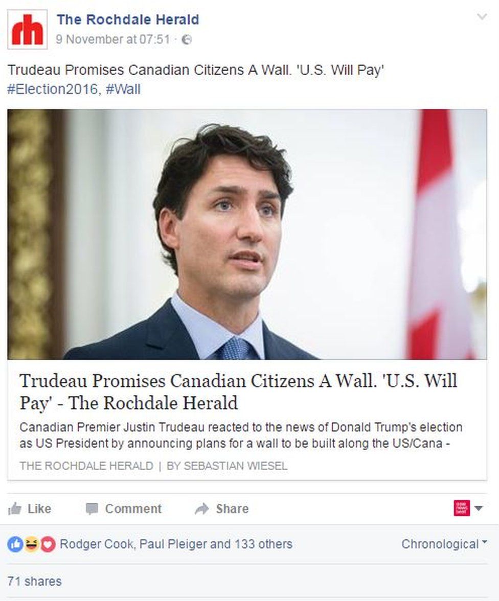 Image result for fake news on facebook examples