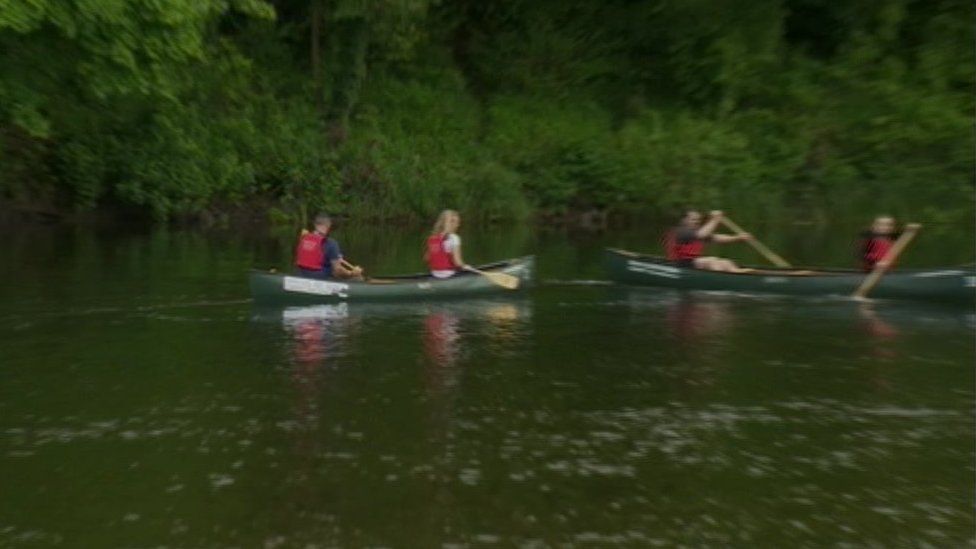 Screaming Canoeists Disturb Anglers On River Wye BBC News