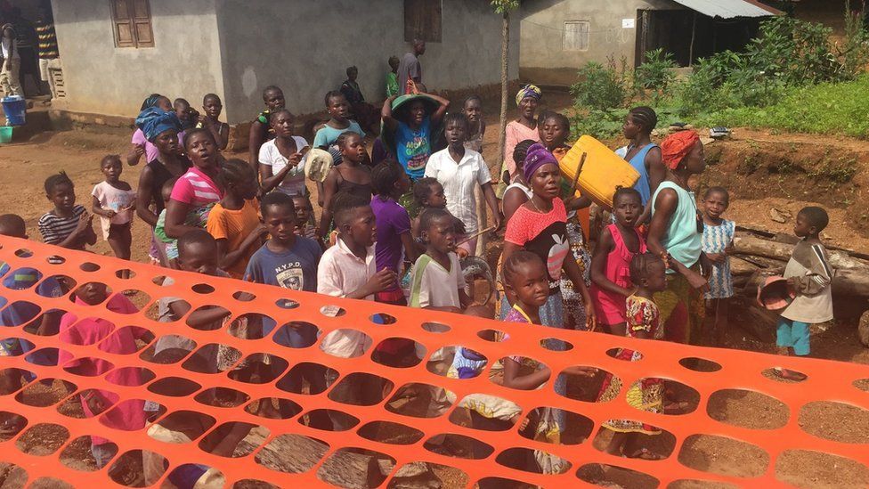 villagers celebrate the end of the quarantine