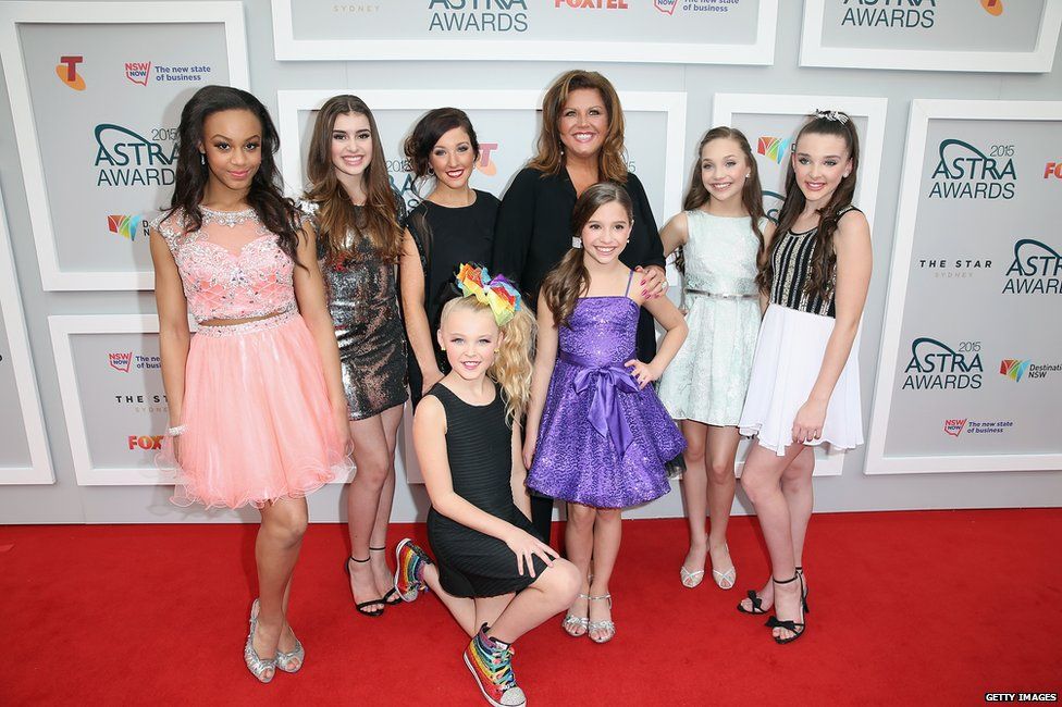 Abby Lee Miller with children from her dance show