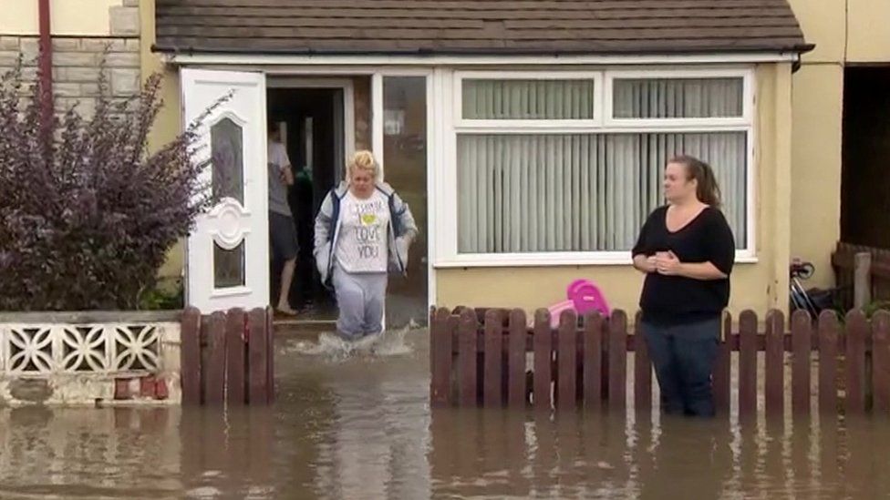Wirral flooding Cleanup begins after homes evacuated BBC News