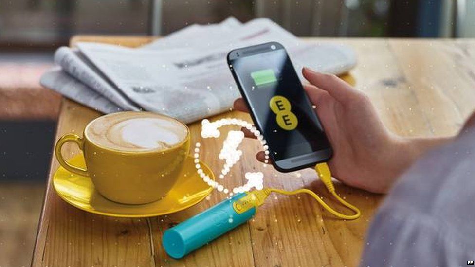 An advert for the free EE chargers