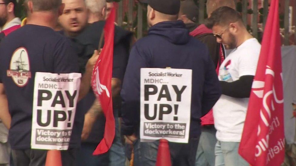 Port Of Liverpool Dock Workers To Join Fresh Strike Over Pay Bbc News