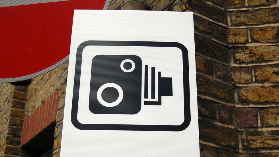 Speed camera sign