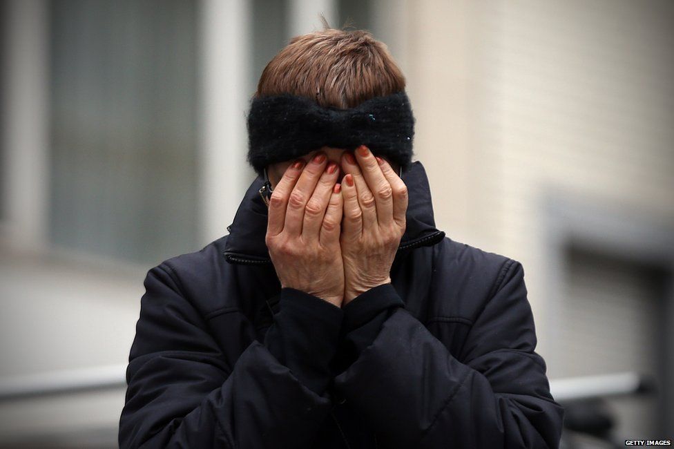 Mourner in Brussels