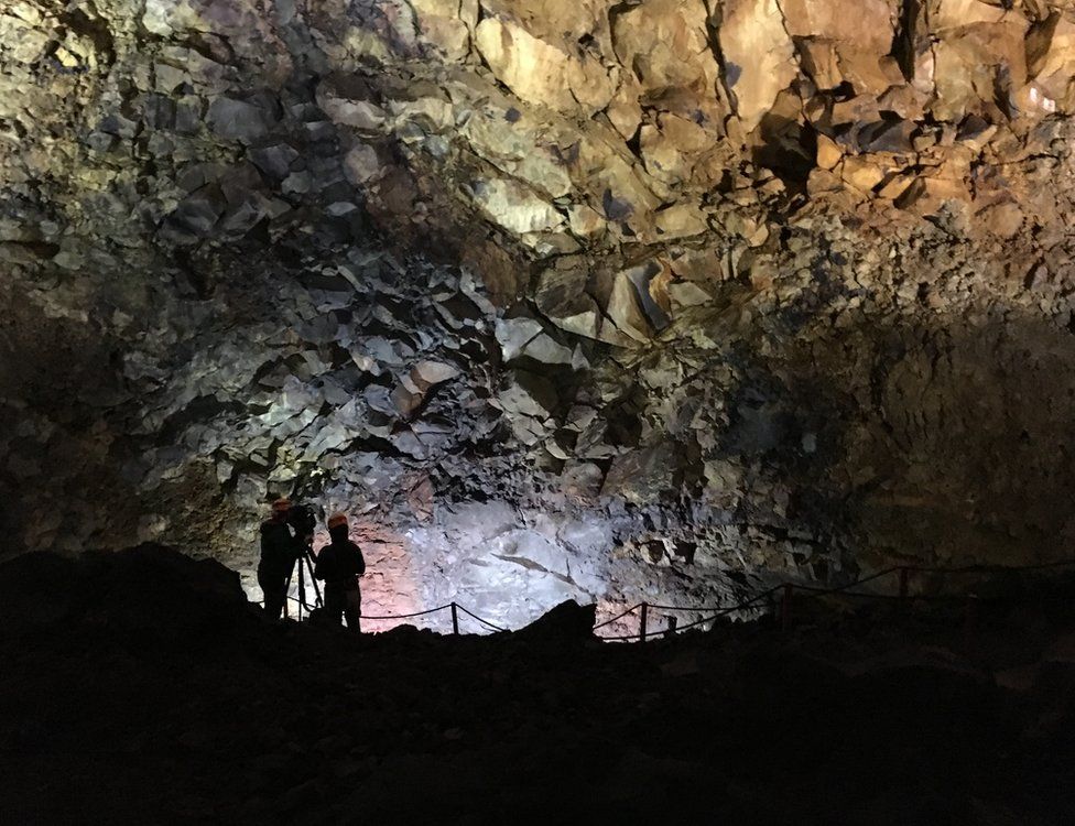 Inside the volcano