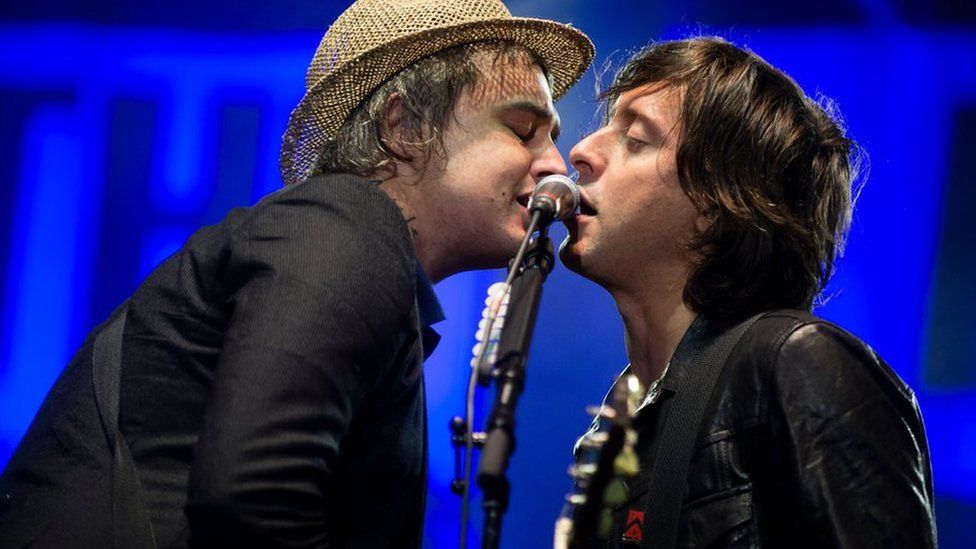 Pete performing on stage