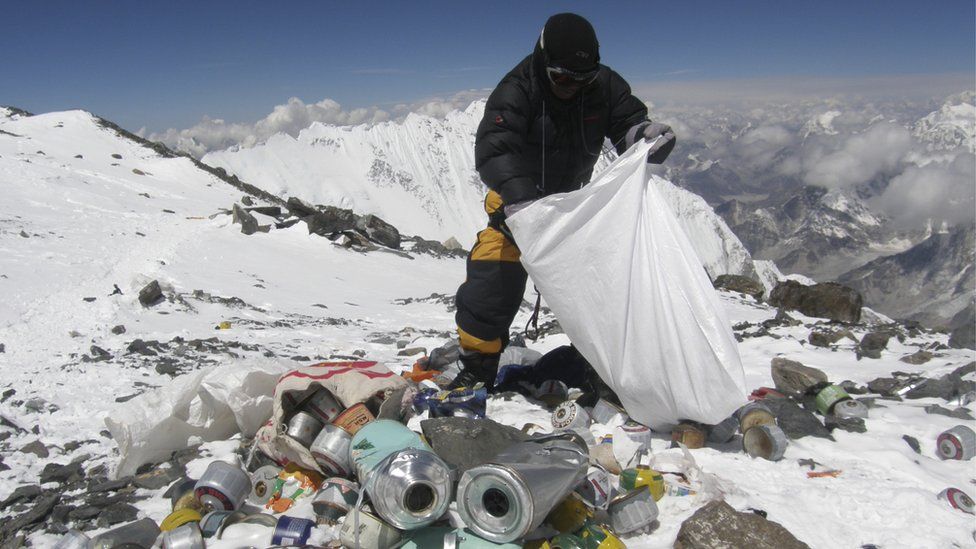 Image result for Everest Has Turned into the Highest-Altitude Rubbish Dump on the Planet