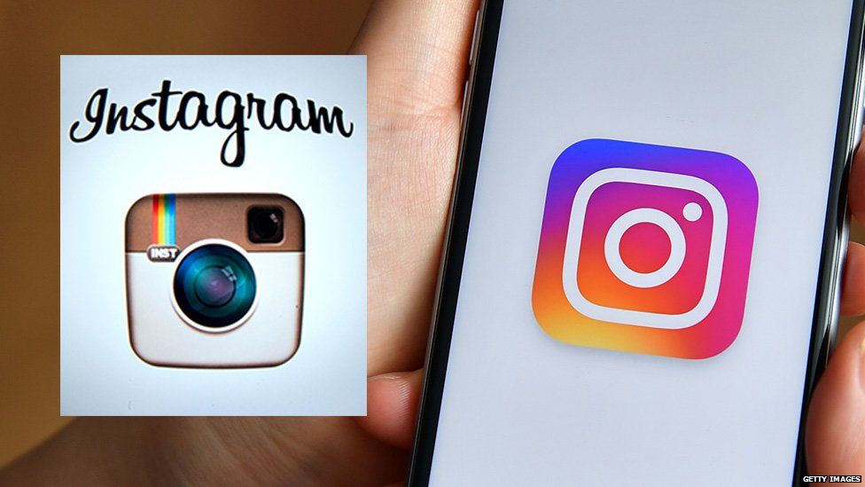 Instagram's old and new logo