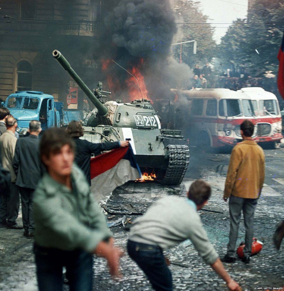 Tanks in Prague in 1968